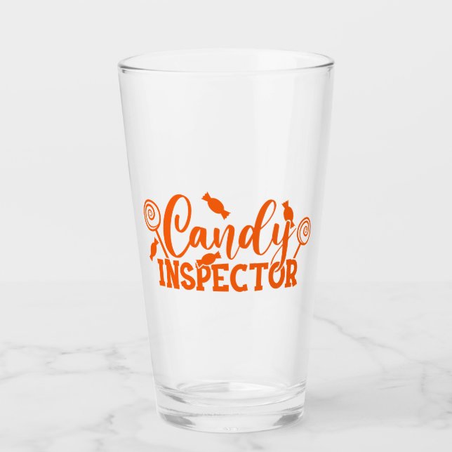 Halloween Candy Inspector Glass (Front)