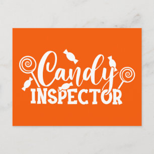 Halloween Candy Inspector Postcard