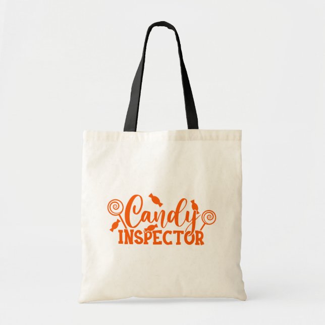 Halloween Candy Inspector Tote Bag (Front)