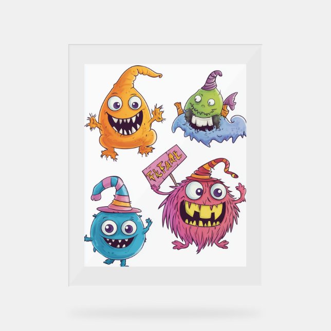 Halloween Candy Monster Parade Acrylic Sign (Front)