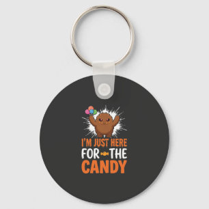 Halloween Candy Monster Quote Design Key Ring