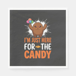 Halloween Candy Monster Quote Design Napkin
