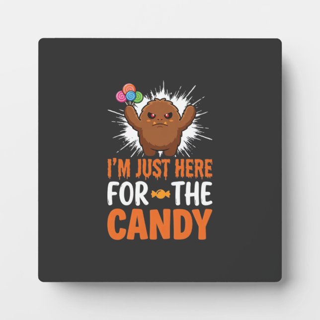 Halloween Candy Monster Quote Design Plaque (Front)