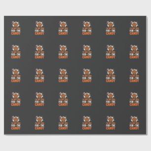 Halloween Candy Monster Quote Design Wrapping Paper