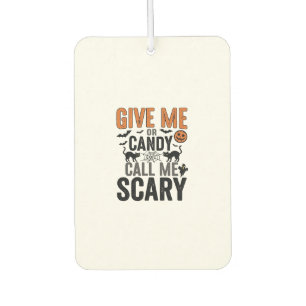 Halloween Candy or Call Me Scary Vintage Graphic_1 Car Air Freshener