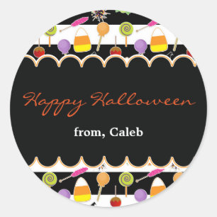 Halloween Candy Party Favour Custom Stickers