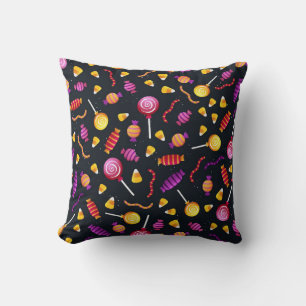 Halloween candy pattern cushion