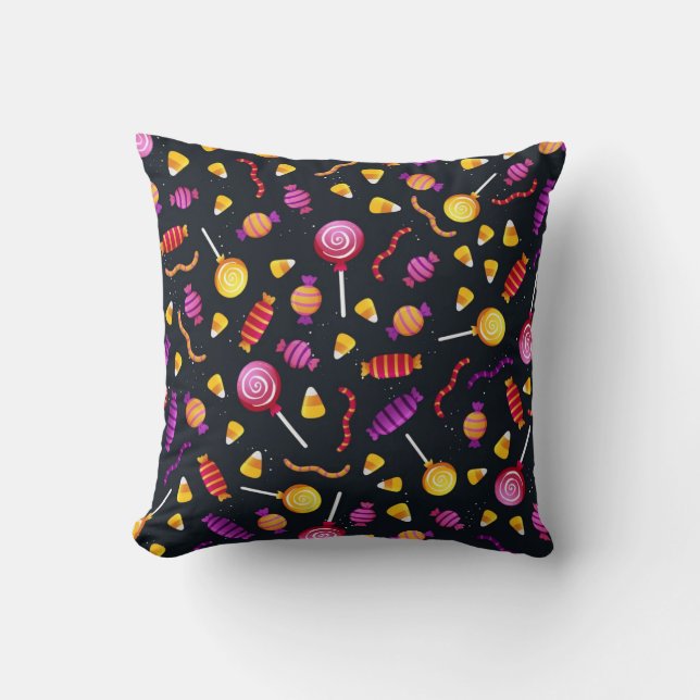 Halloween candy pattern cushion (Front)