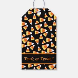 Halloween candy pattern, fun candy corn treats gift tags