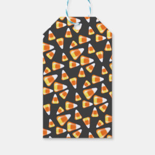 Halloween candy pattern, fun candy corn treats gift tags