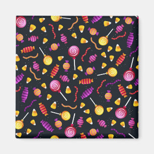 Halloween candy pattern magnet