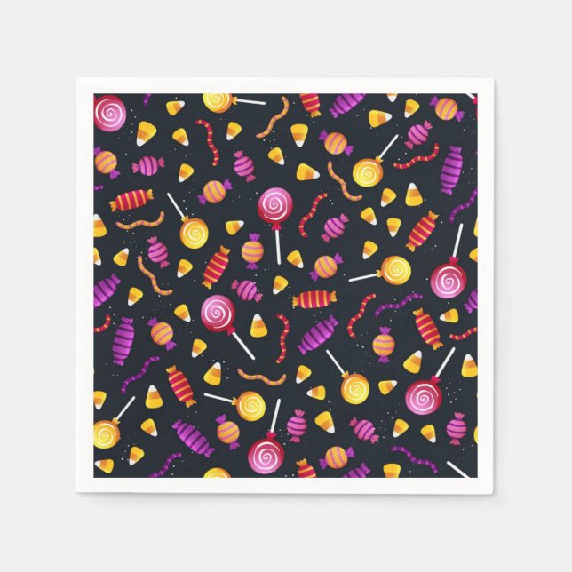 Halloween candy pattern napkin (Front)