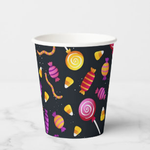 Halloween candy pattern paper cups