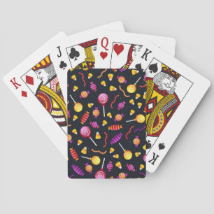 Halloween candy pattern playing cards