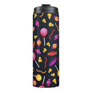 Halloween candy pattern thermal tumbler
