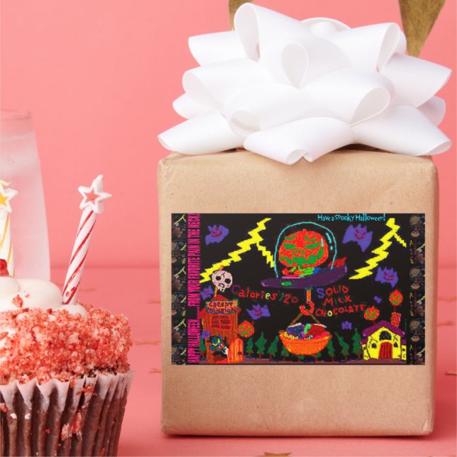 Halloween Candy Rectangular Sticker (Party)