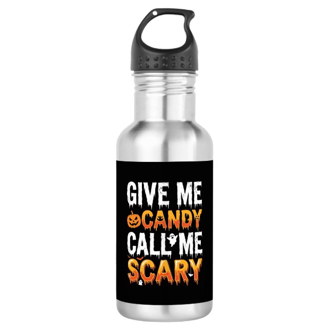 Halloween Candy Scary Ghost Design_1 532 Ml Water Bottle (Front)