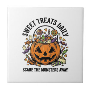Halloween Candy Shirt Cute Monster Treat Design_1 Tile