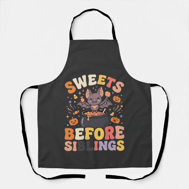 Halloween Candy Sibling Swap Apron (Front)
