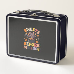 Halloween Candy Sibling Swap Metal Lunch Box