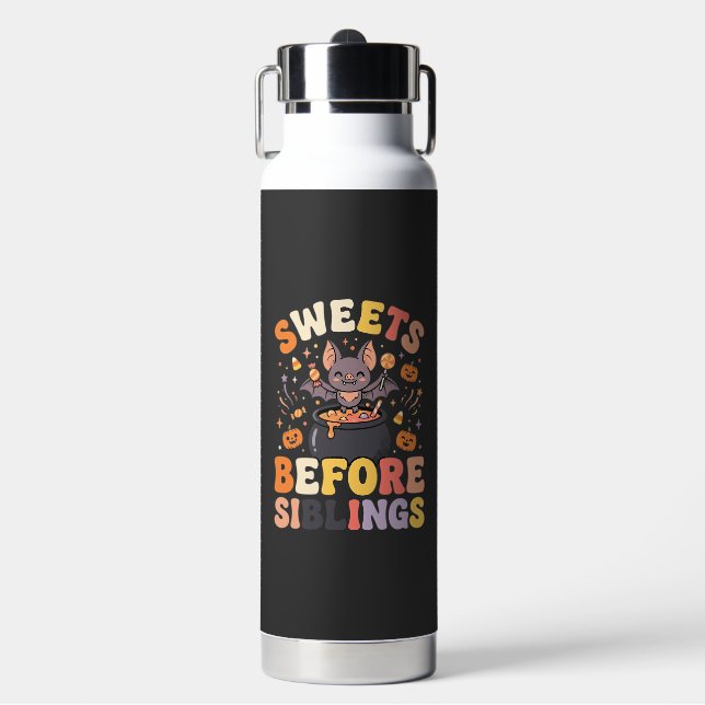 Halloween Candy Sibling Swap Water Bottle (Front)