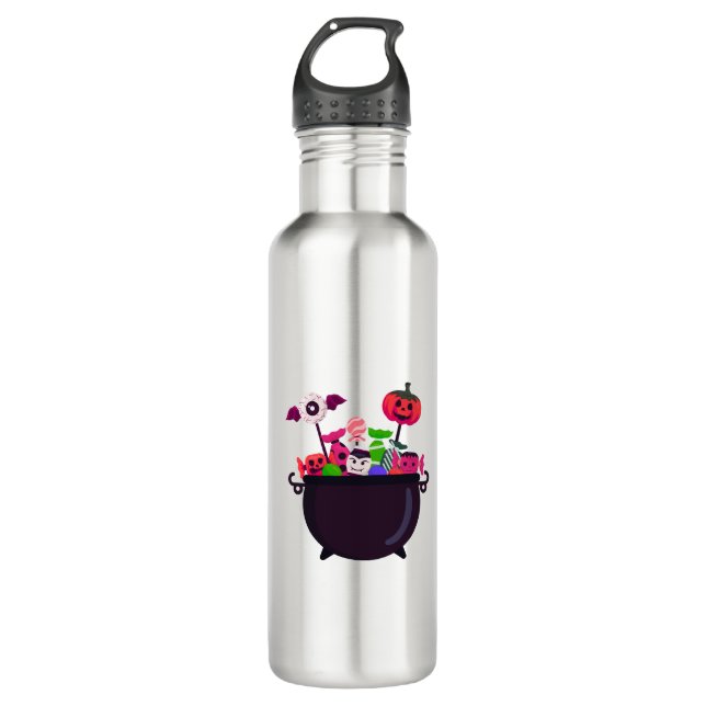 Halloween Candy & Spooky Sweet Mix 710 Ml Water Bottle (Front)