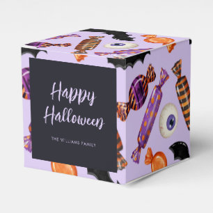 Halloween Candy Treats Purple Favour Box