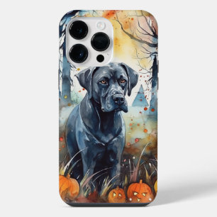 Halloween Cane Corso With Pumpkins Scary iPhone 14 Pro Max Case