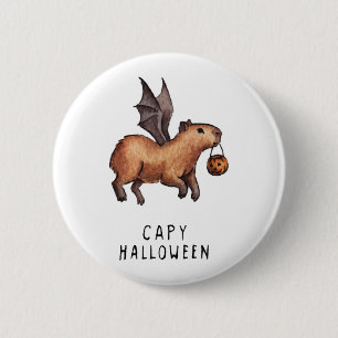 Halloween Capybara 6 Cm Round Badge