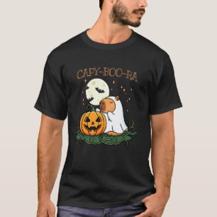 Halloween Capybara Ghost Capy-Boo-Ra Jack-o-Lanter T-Shirt