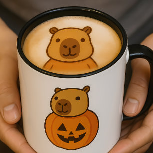 Halloween Capybara Mug Funny Spooky Coffee Cup