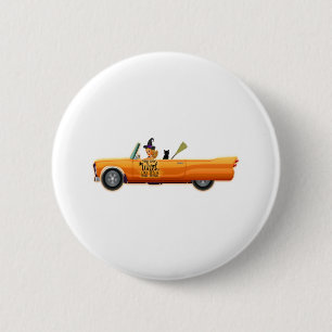 halloween car 6 cm round badge