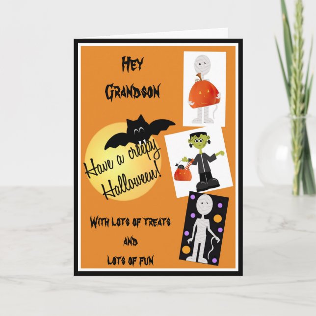 Halloween Card for Grandson (Front)
