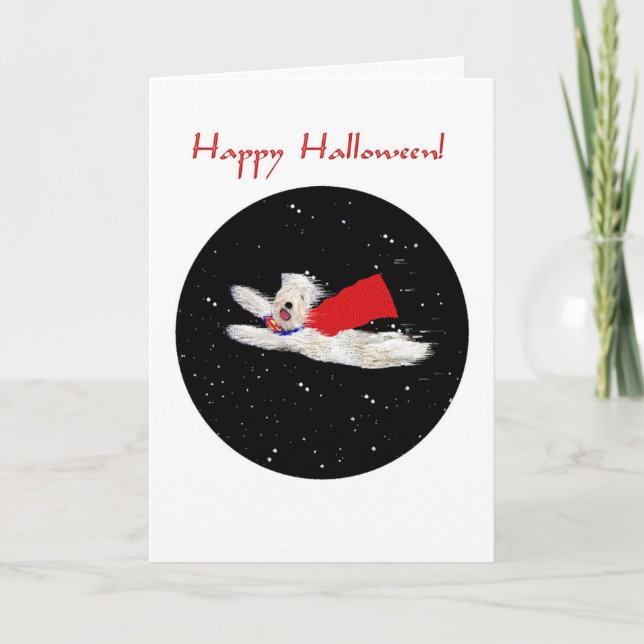 Halloween Card:  Superdog Card (Front)