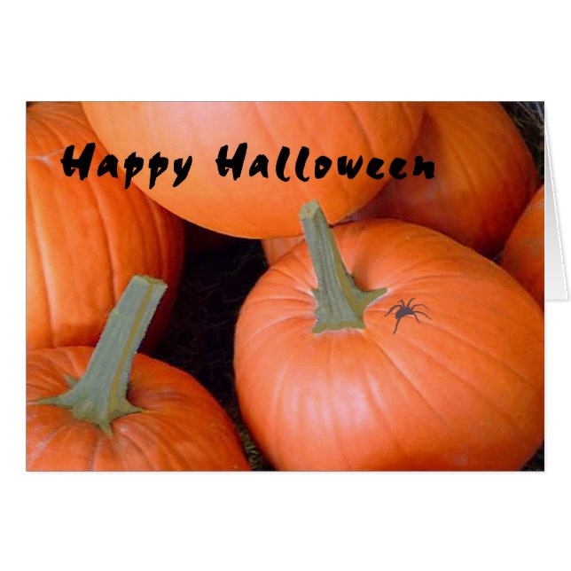 Halloween Card with Pumpkins (Front Horizontal)