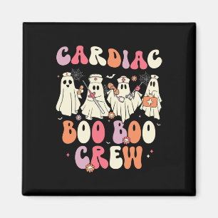 Halloween Cardiac Boo Crew Nurse Ghost Cute Health Magnet