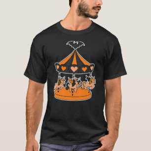 Halloween Carousel Pastel Goth Gothic Unicorn Pony T-Shirt