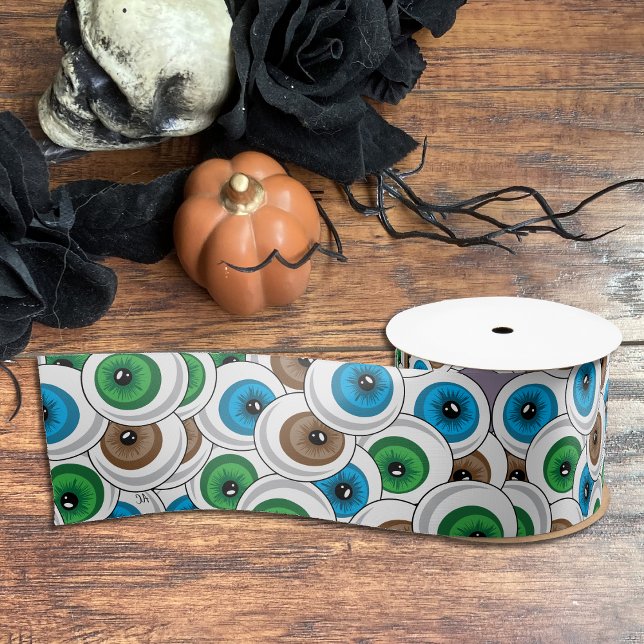 Halloween | Cartoon Eyeballs Ribbon Satin Ribbon (Creator Uploaded)