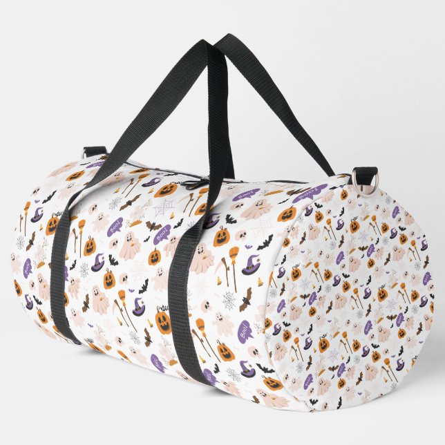Halloween Cartoon Pattern Duffle Bag (Left Corner)