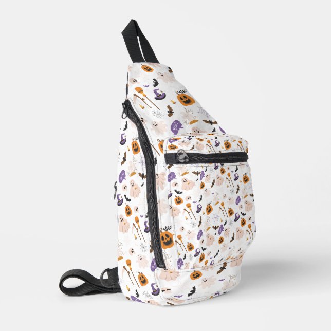 Halloween Cartoon Pattern Sling Bag (Left Corner)