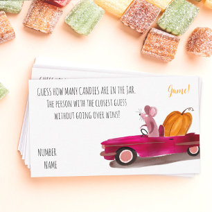 Halloween Cartoon Pumpkin Candy Guessing Game Enclosure Card