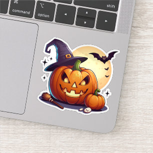 Halloween cartoon pumpkin sticker