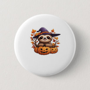 Halloween Cartoon Sloth Classic T-Shirt 6 Cm Round Badge