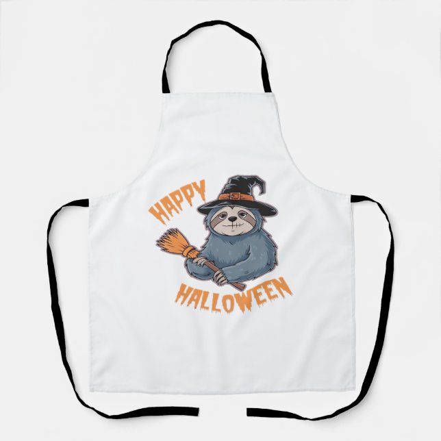 Halloween Cartoon Sloth Classic T-Shirt Apron (Front)