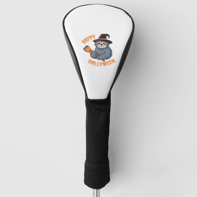 Halloween Cartoon Sloth Classic T-Shirt Golf Head Cover (Front)
