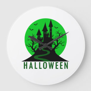 HALLOWEEN CASTLE LARGE CLOCK