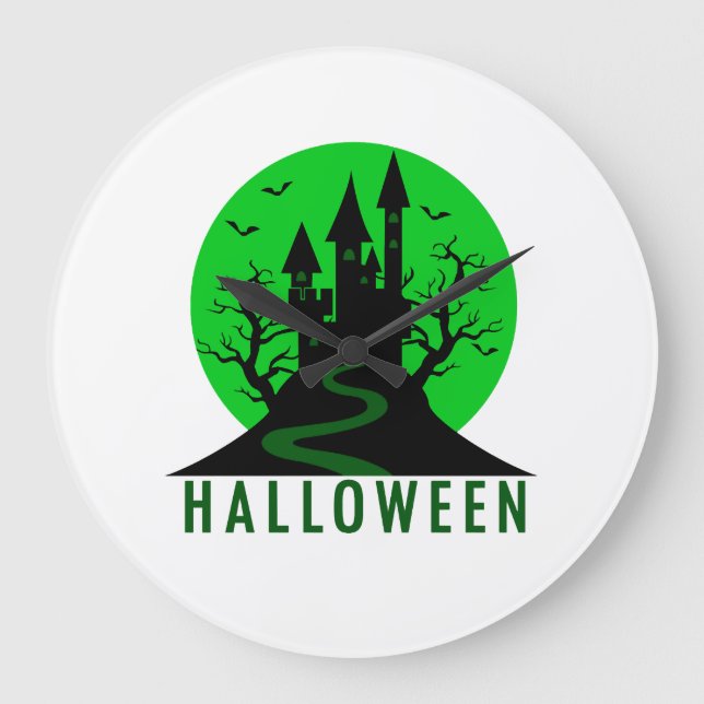 HALLOWEEN CASTLE LARGE CLOCK (Front)