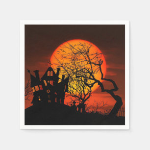 Halloween Castle Paper Napkin
