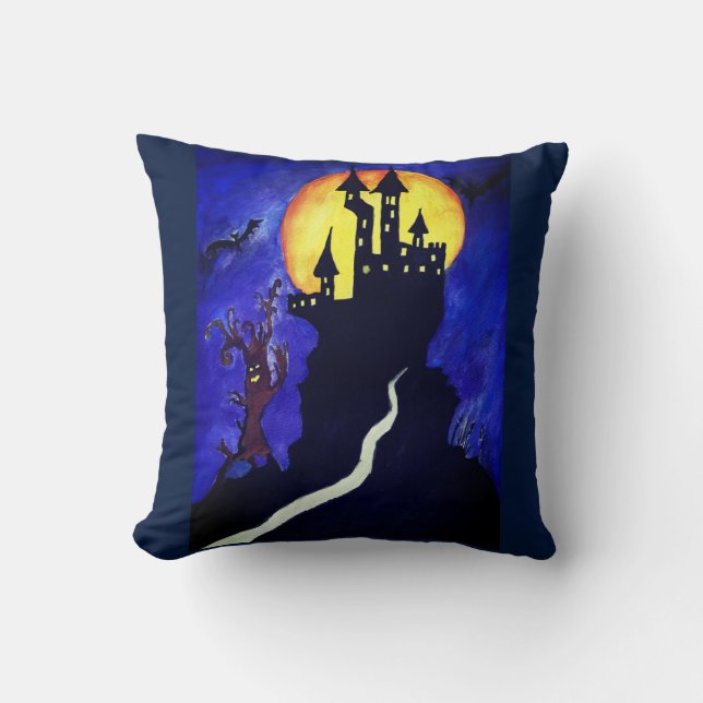 Halloween Castle Tree  Throw Cushion 41 cm x 41 cm (Front)