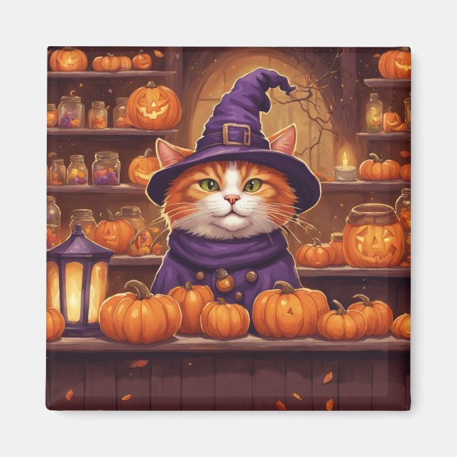 halloween cat #10 magnet (Front)